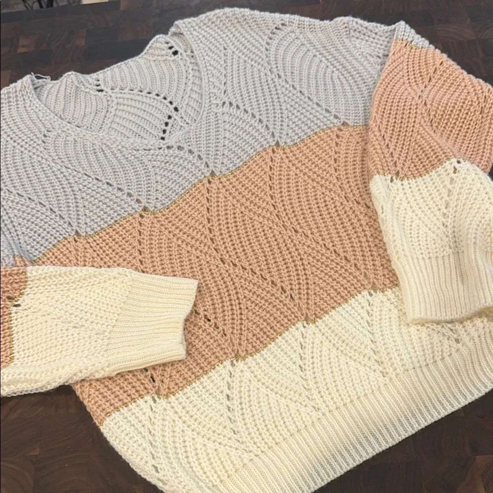 Colorblock Knit Sweater - Picture 1 of 6